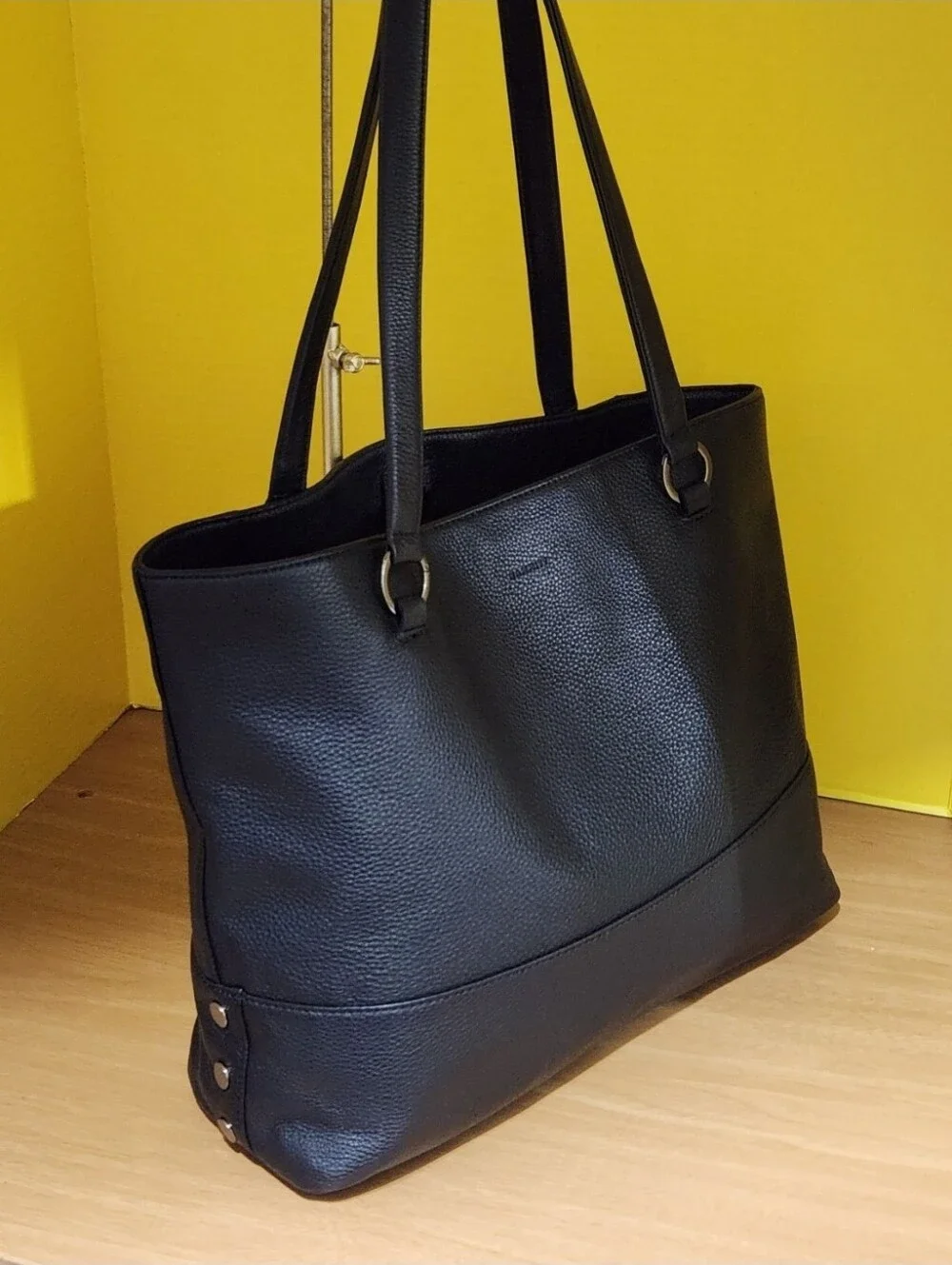 Hammitt Classic Black Leather  Anderson Tote Bag